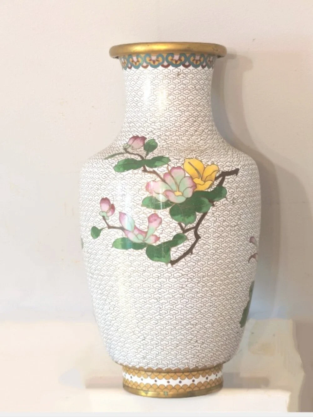 Large Vintage Cloisonne Urn/Vase - Picture 3 of 10